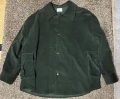 EDDEN ELLEN ダークグリーン コーデュロイシャツ