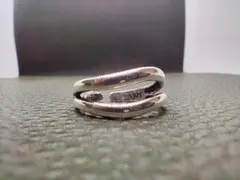 リング 指輪 ダブルライン 二連 シルバー S925 　オープン ウ