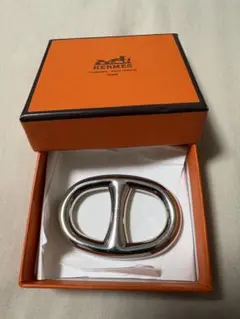 エルメス　スカーフリング　シェーヌダンクル　シルバー