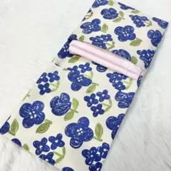 サニタリーケース 花 北欧風 青い花 レトロ S9508