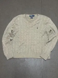 極美品　ラルフローレン　ニット　セーター　ベージュ