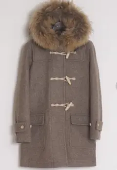 goa ラクーン ファー 付 ダッフル コート ベージュ モカ