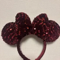 ミニーマウス風スパンコールカチューシャ