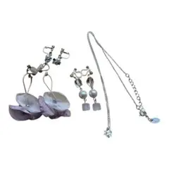 イヤリング　ネックレス　4点セット