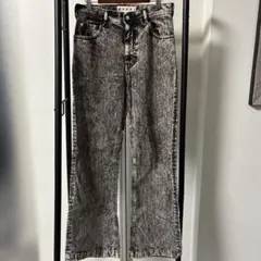 MARNI マルニ　ブラックケミカルフレアジーンズ グレー　マーブルデニムのサムネイル