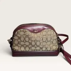 値下げ交渉可能！ Coach ショルダーバッグ ベージュ/バーガンディ