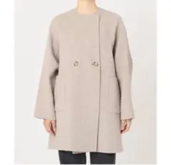 ジャーナルスタンダードrelumeグレー ウールナイロンリバーミドルコート