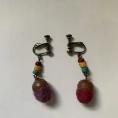 ハンドメイド マルチカラーイヤリング
