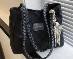 年末、お年玉SALE！リボン付きトートバック　ブラック