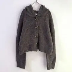 5527 LOING ニットカーディガン　トグルボタン　フード