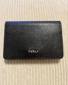 FURLA ブラックレザー 名刺入れ