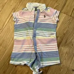 Ralph Lauren ストライプロンパース　6M 70