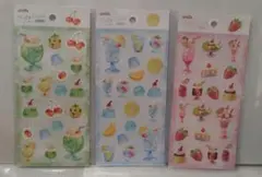 セリア　クリームソーダ　ステッカー　シール