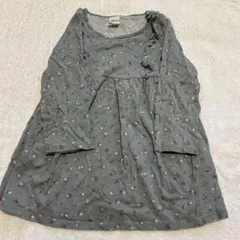 H&M 花柄ワンピース 12-18M グレー