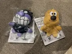 アンパンマンふわふわ指人形 ボールチェーン付き　２点セット