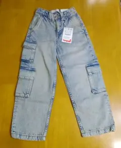 新品　zara カーゴポケットデニムパンツ