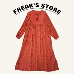 FREAK'S STORE 花柄 マキシ丈ワンピース Mサイズ 長袖 レディース