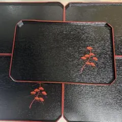 漆器のお盆 5点セット トレー