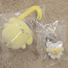 サンリオ カラビナマスコットチャーム ふわふわスノー ポムポムプリン 2点セット