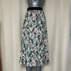 MELROSE CLAIRE 花柄ロングスカート ウエストゴム