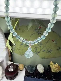 美品❣️天然本翡翠 高氷種、18k【転運】路路通双色小粒ブレスレット