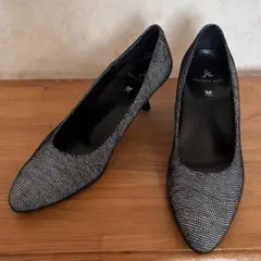【未使用品】ワコールサクセスウオークパンプス クロコポインテッドトゥ24cm Eのサムネイル