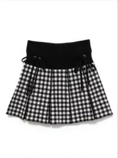 bubbles バイカラーニットスカパン　ギンガム　Mサイズ