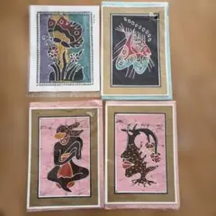 値下げ！海外お土産☆アートカードセット 4枚 未使用