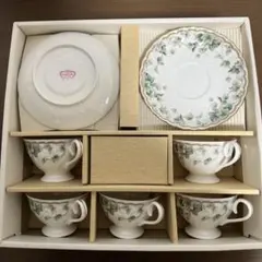 NARUMI ティーカップ 5個セット ブドウ柄　カップ＆ソーサー