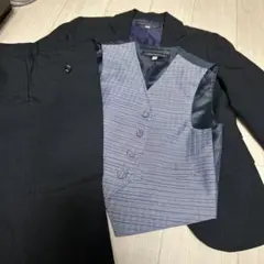 子供用　120 黒スーツセット（ジャケット・パンツ・ベスト）