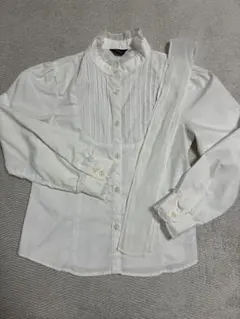 COMME CA ISM ホワイト長袖シャツ 130A