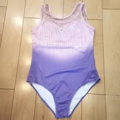 セ*ル様 グラデーションパープル ストーン付きレオタード　ショートパンツ付き　1のサムネイル