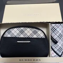 BURBERRY チェック柄ポーチとハンカチセット
