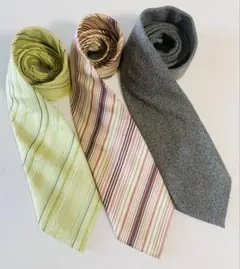 MICHEL KLEIN ストライプネクタイ 3本セット