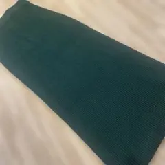 coca クリスマスカラー　ダークグリーン リブニット　タイトスカート