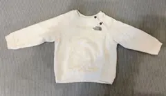 ベビー服 トレーナー ノースフェイス 90 オフホワイト