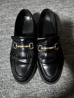 Dr.Martensブラックフリンジローファー