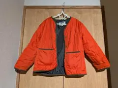 オレンジ キルティングジャケット