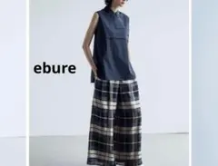 ebure＊エブール ベルスリーブコットンブラウス 38 M ブルー 綿 - メルカリ