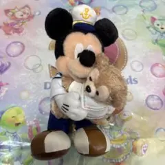 ハートフェルトレターズ　ぬいぐるみバッジ ダッフィー ミッキー(お顔厳選)