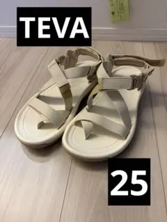 【Teva】【試着のみ美品】ベージュ スポーツサンダル　ハリケーン　25cmのサムネイル