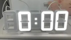 NOLLÅTTA ノルオッタ ホワイト LEDライト 置き時計 掛け時計