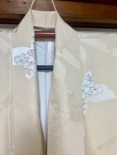 重要無形文化財伊勢型 六谷博臣落款あり 金茶小紋 草木染め 残布あり 