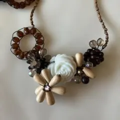 フラワーモチーフ ネックレス イヤリングセット