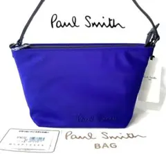 新品★ポールスミス★トーナルロゴポシェット クロスボディショルダーバッグ★ブルー