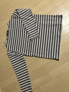 IENA SAINT JAMES ボトルネック　ボーダーカットソーグレー