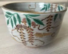 抹茶茶碗 田中香泉 乾山写 藤 藤絵 貫入 金彩 茶道具 田中香泉 乾山写 藤 藤絵 貫入 金彩 茶道具 抹茶碗 陶器 富士文様 抹茶