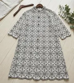 【新品】49.AV ジュンコシマダ　総レース ロングブラウザー　カットワーク刺繍のサムネイル