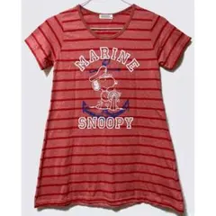 マリン スヌーピー ボーダーTシャツワンピース Mサイズのサムネイル