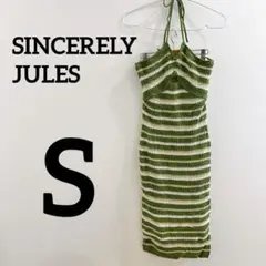 SINCERELY JULES ノースリーブロングニットワンピース